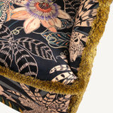 Whispering Tiger Armchair – Wooden Armchair with Polyester Velvet Fabric, Exotic Pattern