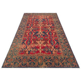 KADIM KDM 01 Navy Red - Anatolian Motif Artisan New Zealand Wool Rug | Hand-Loomed, Non-Shedding & Easy-Clean