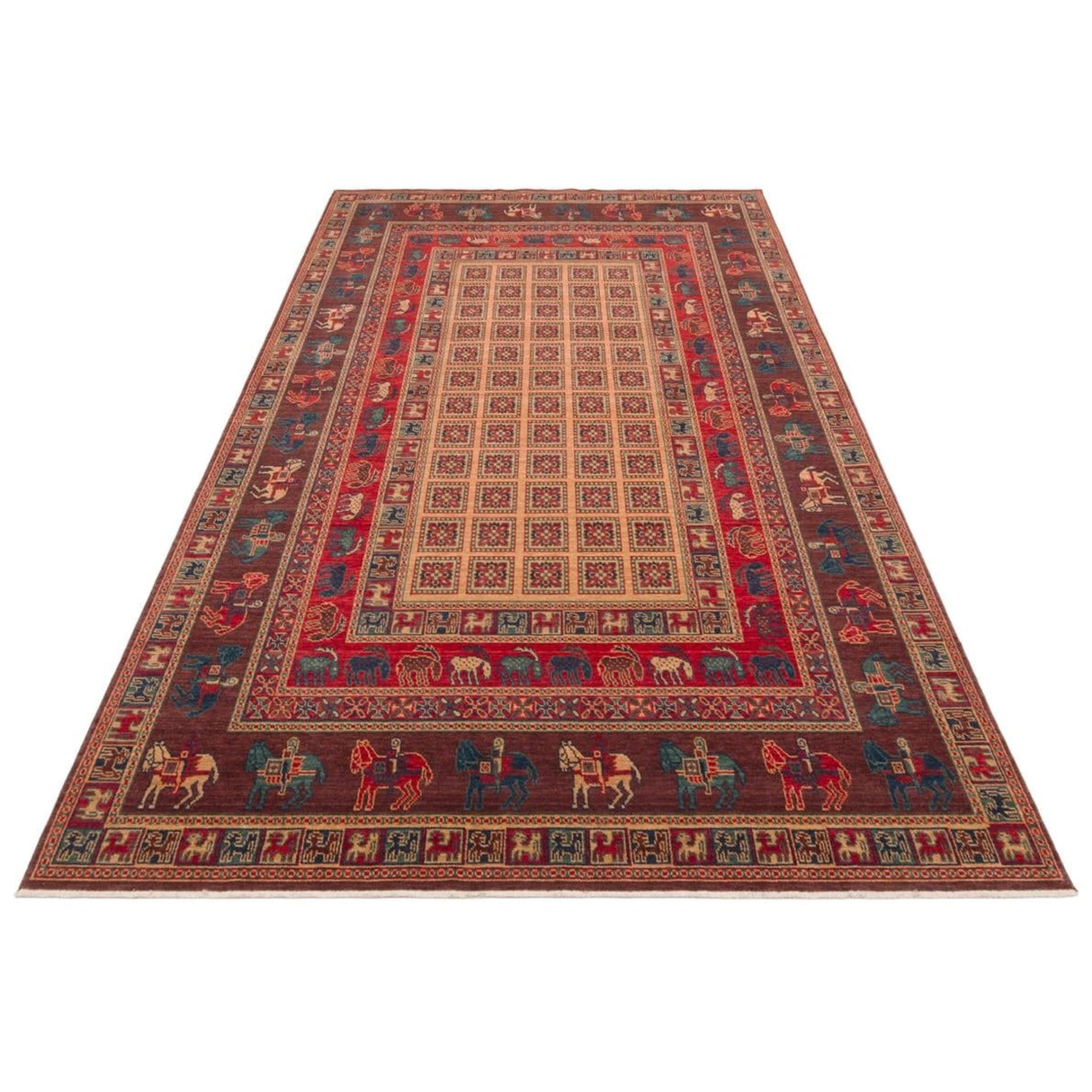 KADIM KDM 08 Violet - Anatolian Motif Artisan New Zealand Wool Rug | Hand-Loomed, Non-Shedding & Easy-Clean