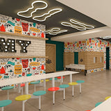 Private Middle School Dining Hall Concept Design & Fit-Out Works in multiple cities - Vibrant & Functional Dining Spaces