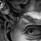 David Sculpture Face Wallpaper – Artistic Classical Mural for Contemporary Interiors