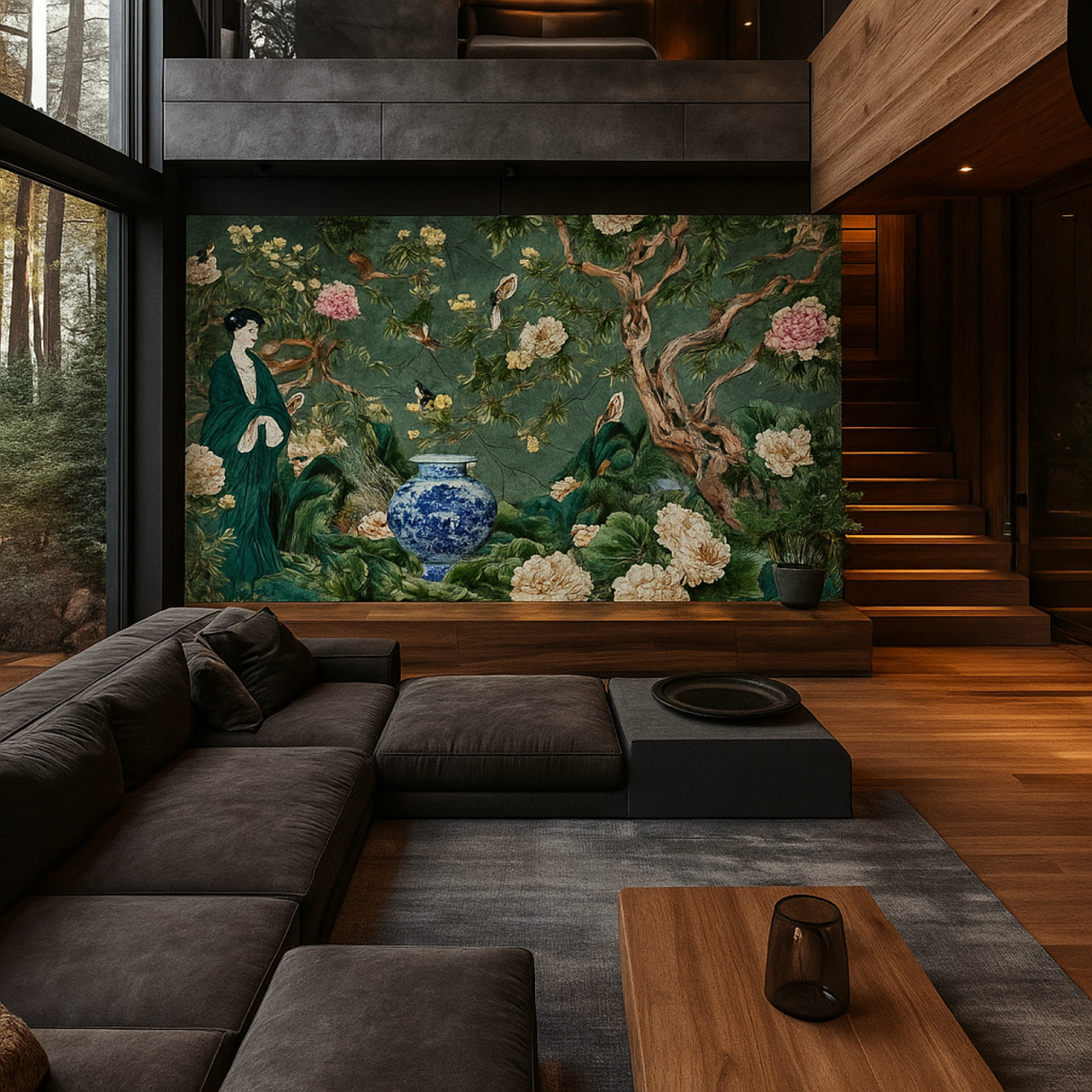 Celadon Garden Wallpaper – Cracked Jade Edition – Available In Printed And Embossed Versions For Refined Interiors