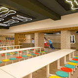 Private Middle School Dining Hall Concept Design & Fit-Out Works in multiple cities - Vibrant & Functional Dining Spaces