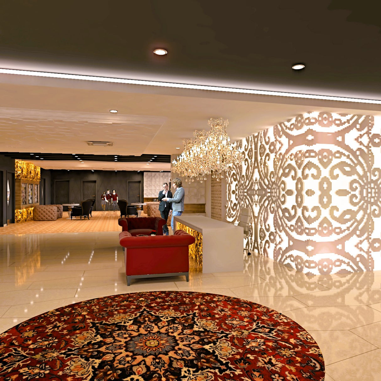 Diseño conceptual y acondicionamiento de vestíbulos Bilfen en Ankara, Estambul, Esmirna, Bursa e İskenderun, Turquía: espacios educativos contemporáneos y sofisticados