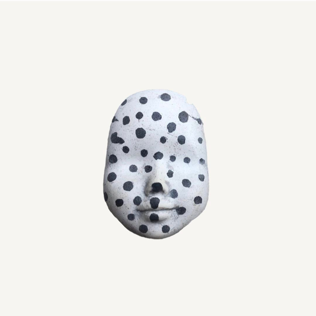Mask 01 - Handmade Non-glazed Clay  Face Mask – Unique Artistic Accessory