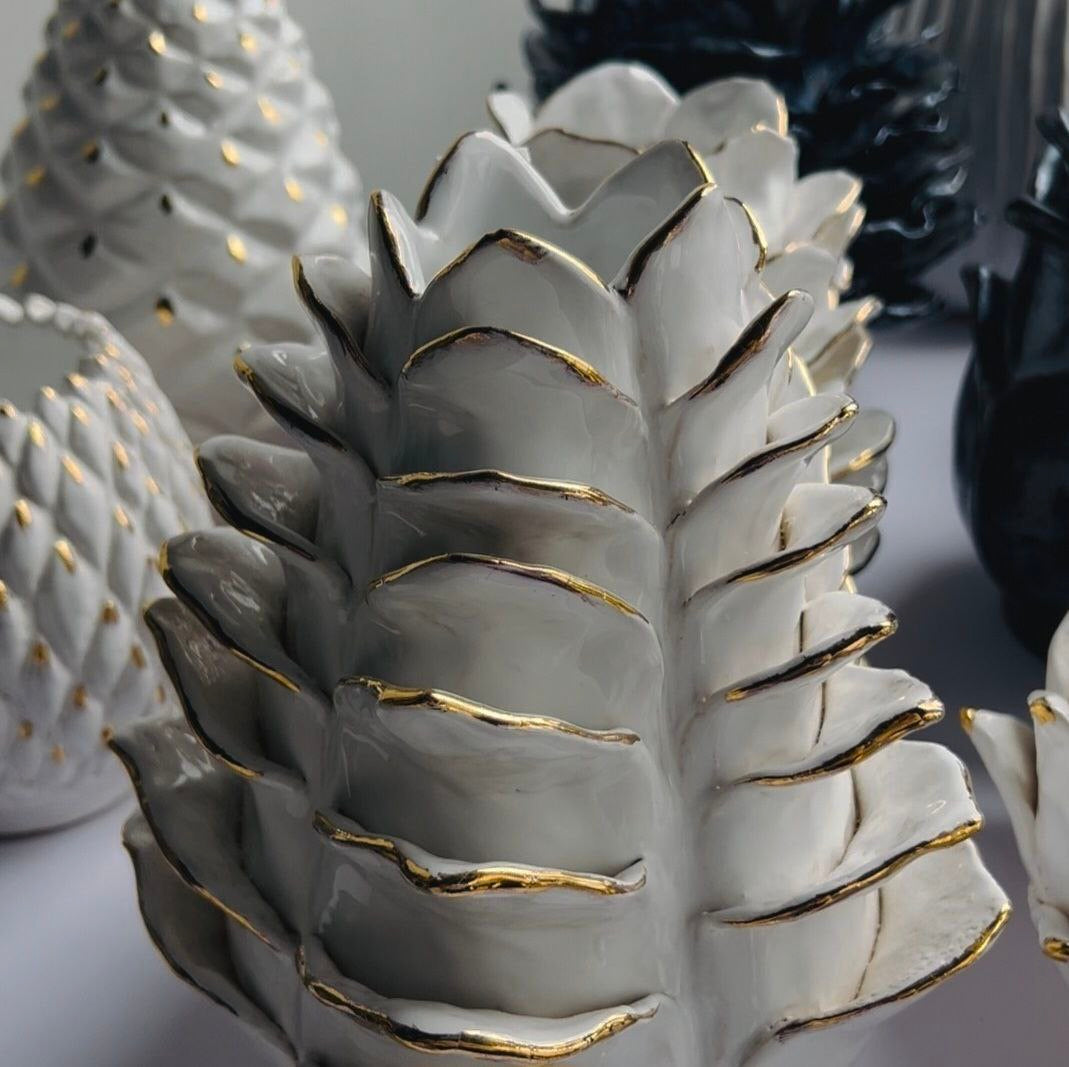 Shishka 06 - Cuenco/jarrón de cerámica hecho a mano - Diseño artístico contemporáneo