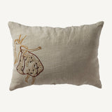 Sufi Beige Hand Embroidered Linen Cushion – Elegant Home Décor Accent for Stylish Interiors