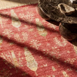 ZARA ZR 08 Red Autumn Artisan Tencel Rug | Hand-Loomed, Non-Shedding & Easy-Clean