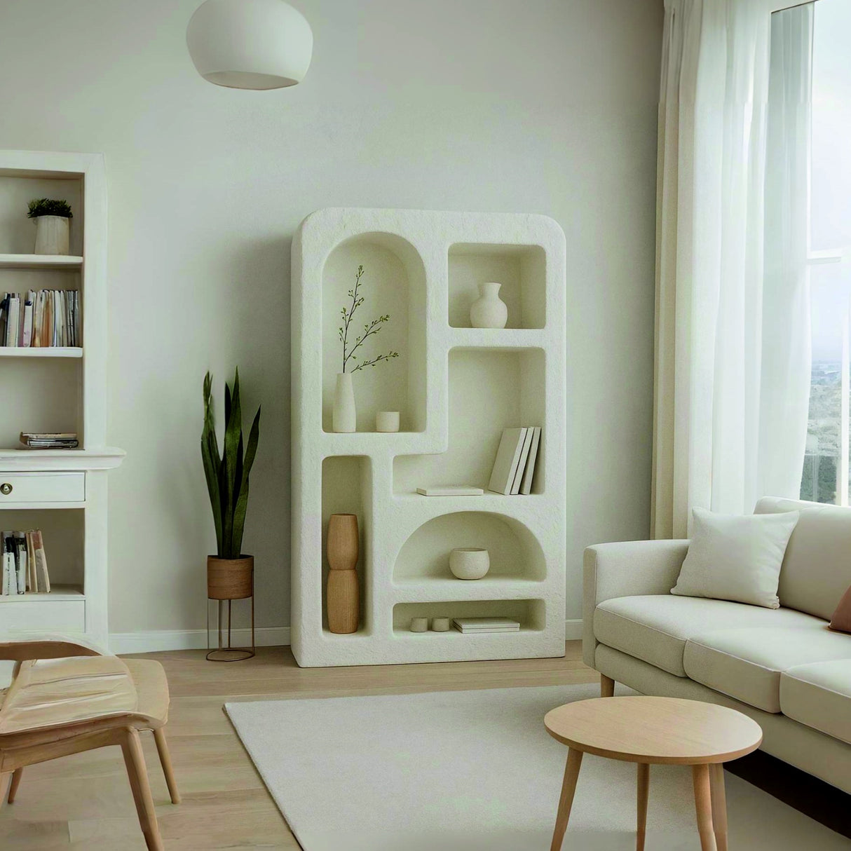 Kumo Display Unit – Wabi-Sabi Inspired Sculptural Shelving with Organic Form and Natural Texture
