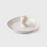 Arete Porcelain Serving Plate – Elegant Tableware With 24 K Gold Details for Stylish Dining