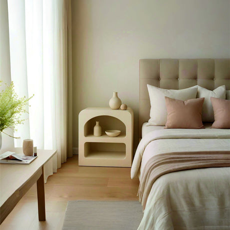Almara Floor Display Unit – Wabi-Sabi Inspired Sculptural Side Table with Organic Form and Natural Texture