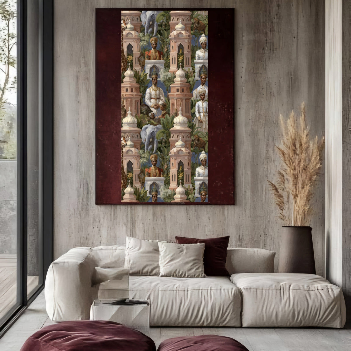 Majestic Empire - Luxury Frameless Printed Wallpaper Art Panel