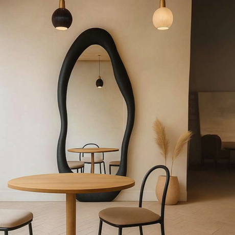 Siro Mirror – Wabi-Sabi Inspired Full-Length Mirror with Organic Form and Natural Texture