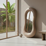 Jaz Mirror – Wabi-Sabi Inspired Full-Length Mirror with Organic Form and Natural Texture