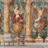 Baroque Muse Mural Wallpaper – Available in Printed and Embossed Versions for Grand Interiors