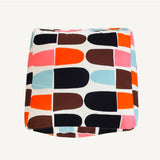 Capsula Pouf – Handmade Ottoman Seat with Marimekko Fabric Geometric Pattern