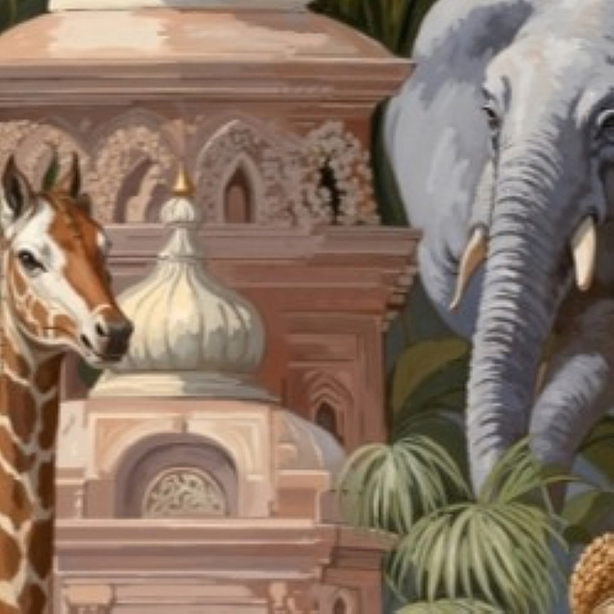 Majestic Empire - Luxury Frameless Printed Wallpaper Art Panel