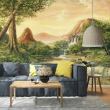 Wild Horses By The Mountain River Wallpaper – Nature-Inspired Wall Décor For Serene, Timeless Interiors