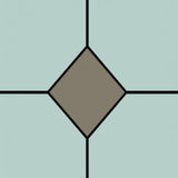 Vintage Mint & Charcoal Tile Wallpaper – Retro Karo Design for Modern Interiors