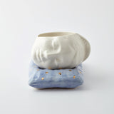 Sleeping Beauty Cup, 380ml & Pillow Set, Blue - Elegant Tableware With 24K Gold Details for Stylish Interiors