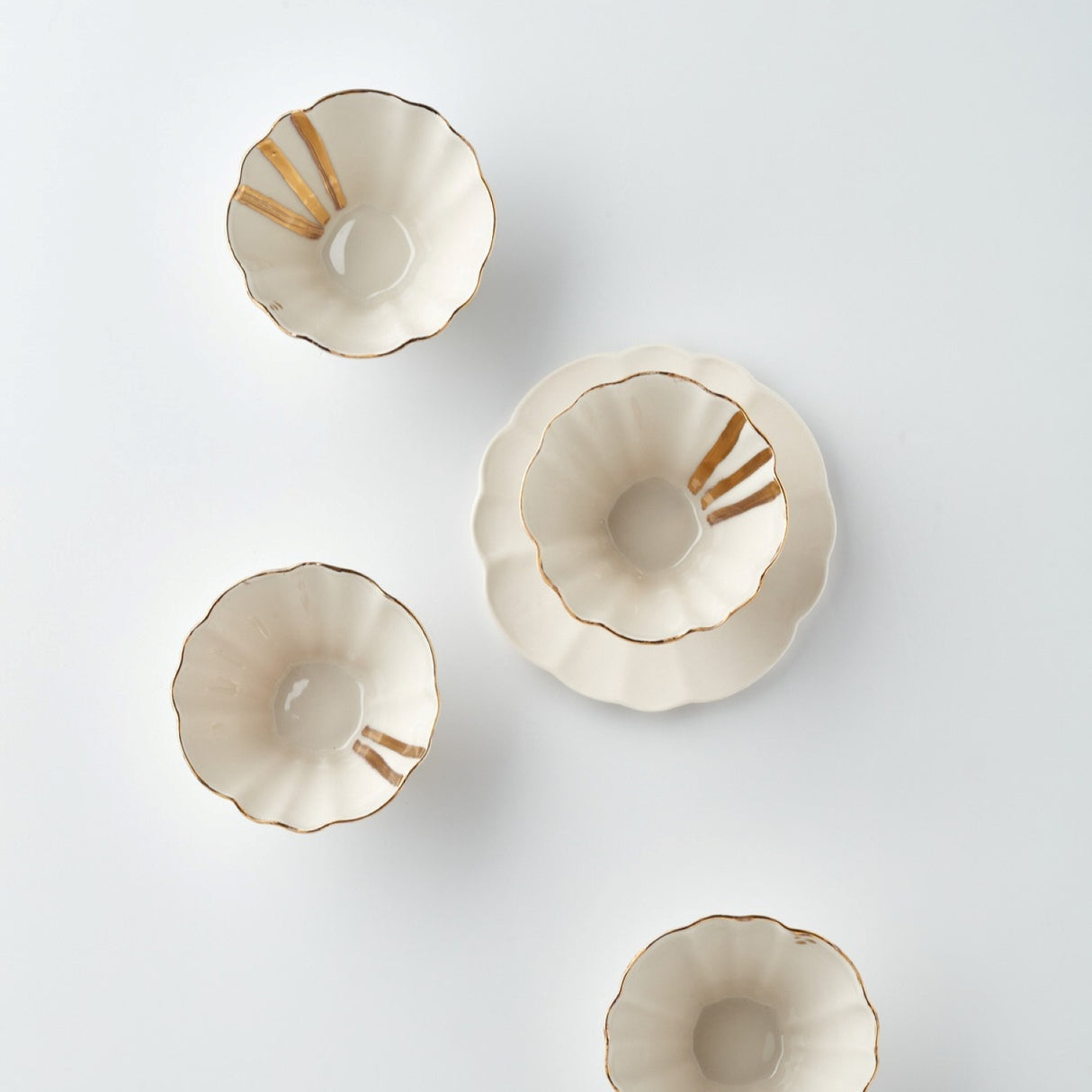 Aurora Cup, 170ml – Handcrafted Limoges Porcelain Coffee Cup with 24K Gold Details for Elegant and Dreamlike Interiors