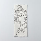 Relief "Pure" White Hand Embroidered Linen Napkin Set Of Two – Elegant Table Linen Décor for Stylish Tables