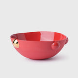 Cosmopolitan Porcelain Bowl Red, 1000 ml – Elegant Home Décor With 24K Gold Details for Stylish Interiors