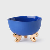 Lion Footed Bowl Set Of Four, Red, Blue, Green, White - Elegant Tableware With 24K Gold Details for Stylish Interiors