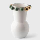 Cosmos Porcelain Vase Green - Elegant Home Décor With 24K Gold Details for Stylish Interiors