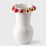 Cosmos Porcelain Vase Red - Elegant Home Décor With 24K Gold Details for Stylish Interiors