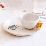 Volans Cup & Nuaj "Angel Mother" Porcelain Plate Set – Elegant Home Décor With 24K Gold Details for Stylish Interiors