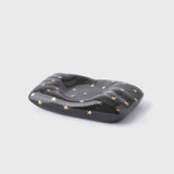Juego de taza y almohada "La Bella Durmiente" de 260 ml, color antracita: vajilla elegante con detalles en oro de 24 quilates para interiores con estilo.