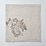 Relief "Mother" Hand Embroidered  Linen Napkin Set Of Two – Elegant Table Linen Décor for Stylish Tables