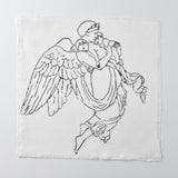 Relief "Pure" White Hand Embroidered Linen Napkin Set Of Two – Elegant Table Linen Décor for Stylish Tables