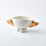 Gold Winged Porcelain Bowl - Elegant Tableware With 24K Gold Details for Stylish Tables