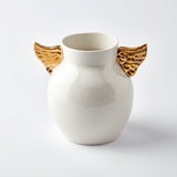 Gold Winged Porcelain Vase - Elegant Home Décor With 24K Gold Details for Stylish Tables
