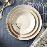 Relief "Pure" White Hand Embroidered Linen Napkin Set Of Two – Elegant Table Linen Décor for Stylish Tables