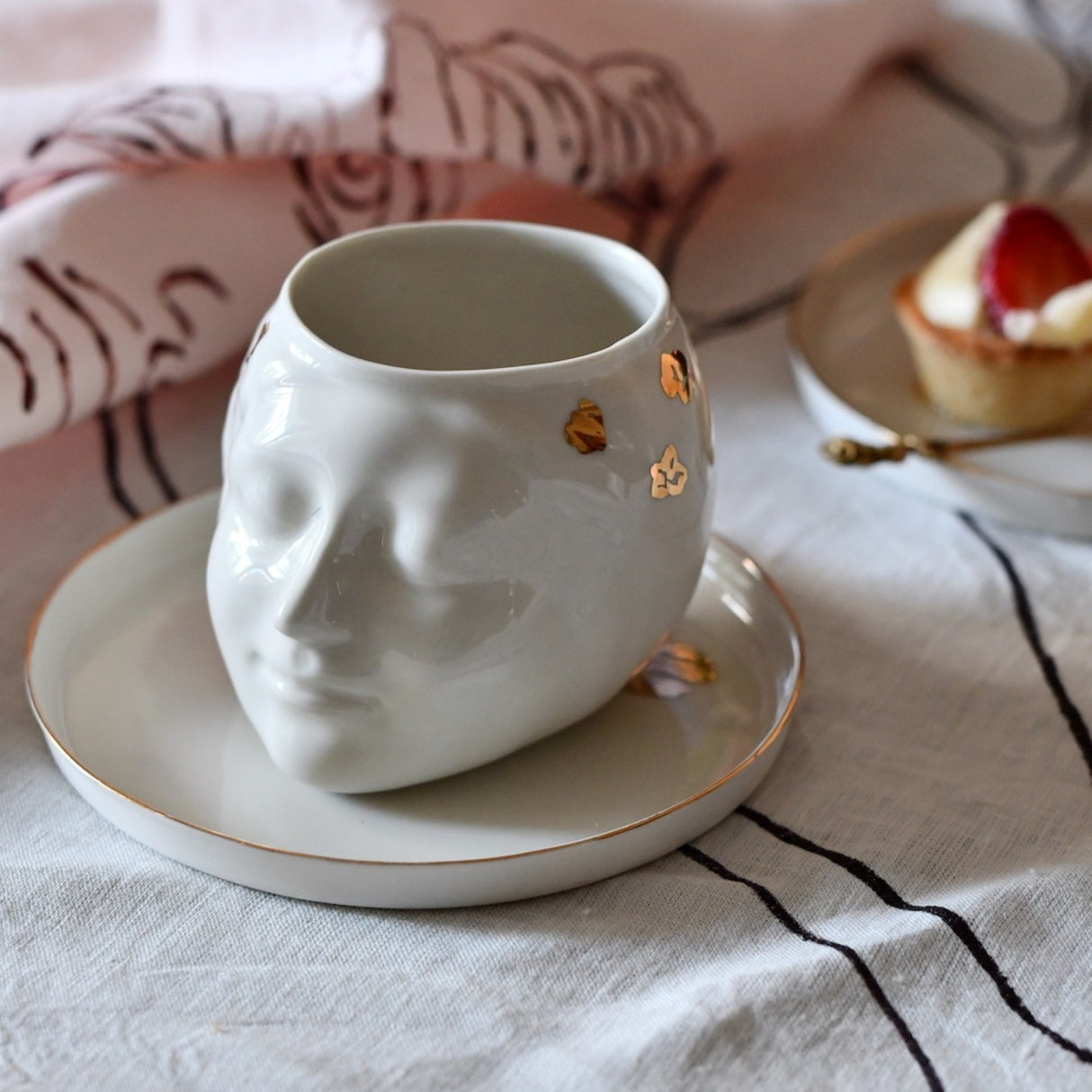 Fureya Porcelain Cup, 300ml, Set Of Two - Refined Coffee Cups for Stylish Interiors
