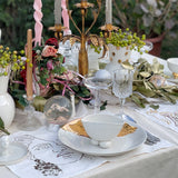 Gold Winged Porcelain Bowl - Elegant Tableware With 24K Gold Details for Stylish Tables