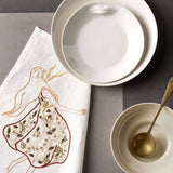 Sufi Beige Hand Embroidered Linen Placemat Set Of Two – Elegant Home Décor Accent for Stylish Interiors