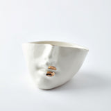 Cuenco de porcelana Infinity Woman: vajilla elegante con detalles en oro de 24 quilates para mesas con estilo