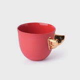 Volans Cup Set of Four,220 ml Each, Multicolor – Elegant Coffee Cups with 24K Gold Details for Stylish Homes