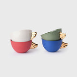 Volans Cup White, 140 ml – Elegant Coffee Cup with 24K Gold Details for Stylish Homes