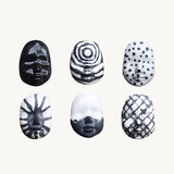 6 Piece Face Mask Set - Handmade Clay Face Mask Set – Unique Artistic Accessory