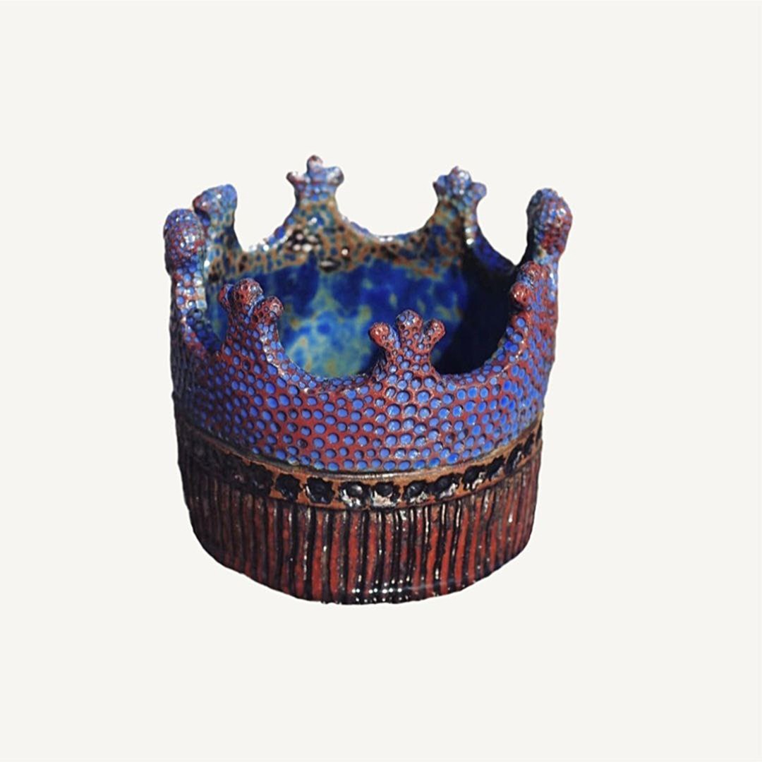 Crown Blue - Crown Series Handmade Ceramic Vases & Bowls – Artistic Royal Collection