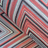 Ziggy W01 Çok Renkli Chevron Dokuma Kumaş – %100 Polyester Döşemelik ve Perde Malzemesi, Türkiye'de Üretilmiştir