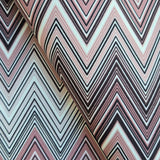 Ziggy P13 Toprak Tonlu Çift Renkli Şevron Baskılı Kumaş – %100 Polyester Döşemelik Kumaş, Türkiye'de Üretilmiştir
