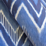 Ziggy P15 İndigo Chevron Baskılı Kumaş – %100 Polyester Döşemelik Kumaş, Türkiye'de Üretilmiştir