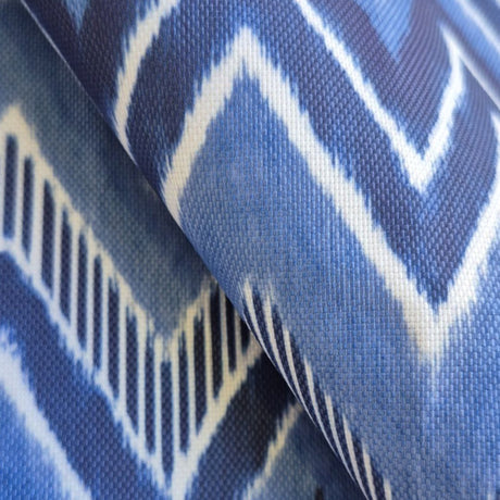Ziggy P15 Indigo Chevron Printed Fabric – 100% Polyester Upholstery Material, Made in Turkey