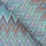 Ziggy W08 Multitone Muted Chevron Woven Fabric – 100% Polyester Upholstery & Curtain Material, Made in Turkey